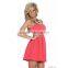 Womens Sexy Dresses Party Night Club Short Bule Mini Pleated Dress Summer Sleeveless Spaghetti Strap Dresses
