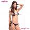 2016 Fashion Strapless High Waist Purple Striped Beachwear