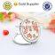 compact metal makeup mirror with 3D effect with comb