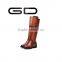 GD Fashion Women Round Toe Tall Zipper Flat Boots for Ladies