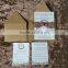 Burlap and Lace Kraft Bridal Shower Ivory Pearl Rustic Wedding Invitation
