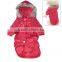 New Good Qulity Warm Pet Dog Clothes Waterproof Hat Coat 2 Color 5 Size 7953