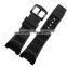 30*16mm waterproof high quality rubber watch strap with stainless steel buckle wholesale 3PCS