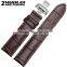 Durable Genuine Cowhide Leather Deployant Watch Band Strap Buckle Leather Strap Watch 19mm
