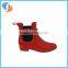 New Women Red/Black Chelsea Boots Style PVC Ankle Wellies