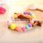 Children acrylic colour plastic round bead necklace and bracelet sets