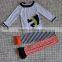 Factory direct sale winter cotton witch long sleeve halloween boutique outfits girl