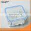 High output clear square glass food container with lid used in kitchen