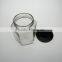 hexagon high white glass jar for jam factory price 380ml