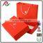 Red folding hand bag folding paper box with logo foil for underwear packing