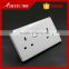 BIHU OEM luxury white plastic UK 13A Amp wall switch and socket