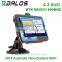 Free map and multi-language 4GB 128MB 4.3 inch Car GPS Navigation