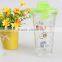 2015 China New Design Elegant customize tempered Glass Drinking Bottle with multiple cover decal scale