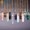 >>>Women Jewelry Natural Stone Bullet Shape Healing Point Pendant Necklaces Turquoise Crystal Stone Quartz Pendant Necklace/