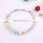 2015 hot sale candy colors pearl necklaces baby girl infant kids cute Handmade jewelry necklace Fashion jewelry