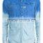 New Arrival Men Shirt Ombre Washed Denim Shirt (JXF041)
