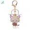 Fashion Metal Rhinestone Lucky cats Keychain