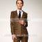 2014 Top Quality 100% wool Classic brown two button women pants suit oem manufacturer