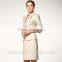 2014 Top Quality 100% wool Classic beige four button women office skirt suit                        
                                                Quality Choice