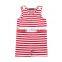 Wholesale knit children clothes bodysuit cotton rompers infant kids clothing striped boys shortalls baby romper shortalls