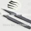 2PCS Black Color Metal Tweezer Elbow Straignt Style Picking Up Beads Nail Sticker Manicure Tool