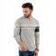 Plain blank popular v-neck mens tri blend long sleeves t-shirt