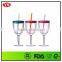 12oz insulated double wall acrylic wine glass with lid and straw