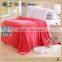 Plain flannel cheap 100% polyester king size spainsh fleece borrego blanket