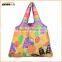 Tote style Customized reusable polyester Foldable shopping bag with logo, Ripstop mateirals nylon folding shopping bag