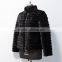 dismountable black winter popular women mink fur coat /warmer