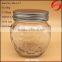 580ml clear glass round jar with lid for jam wholesale
