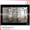 High end frameless glass and MDF display showcase/display case/glass display cabinet