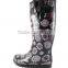 Women's Puddles Rain and Snow Boot Multi Color Mid Calf Knee High Waterproof Rainboots