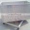 Aluminum alloy turnover container with casters, metal plated container