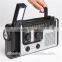 portable radio MW/FM/SW1/SW2 solar power radio with thermometer