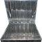 Water resistance prefab metal structure storage box with gas lever cover
