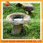 Granite fish shaped sinks for bird feeding , stone bird bowl