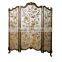 Traditional Chinese Furniture Hand Painting Four Panel Folding Screen, Retro Art Painting Decorative Wooden Floor Screen