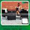 plastic outdoor KD rattan /wicker effect cube furniture set