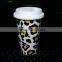 12oz custom printing ceramic mug with lid decal printing mug