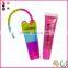 Colorful silicone plain mini size lip gloss bottle case