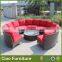 Outdoor garden furniture rattan round sofa sectional sofa set