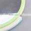 Colorful round plastic double sided with double round foot base mirror