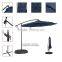 Outdoor Navy Blue 10ft Metal Banana Umbrella with Crank