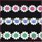 Colorful embroidery design flower lace trimming, lovely chemical lace trim for dress