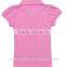 Applique short sleeve 95% cotton 5% spandex girls polo shirts