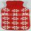 Christmas Pattern Knitting Cover For Warming Hot Water Bottle