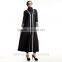 navy hemp muslim dress robe /hsz muslim button Arabian hemp robe abaya kaft dress/ islamic muslim women dress
