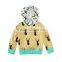 Animal Print Hoodies Top+Striped Long Pants Baby Boys 2pcs Set Outfit