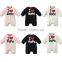 2016 autumn sweet heart long sleeve pure cotton baby girl & boy romper